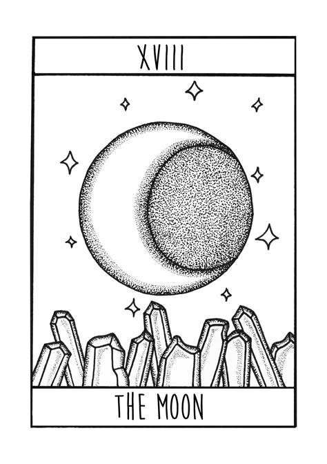 The Moon Tarot Card On Storenvy