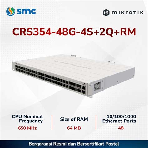 Jual Mikrotik Crs354-48g-4s+2q+rm Di Seller Sinarmitracendekia - Mangga ...