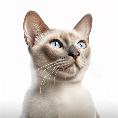 Premium Photo Cat Tonkinese Mink On White Background