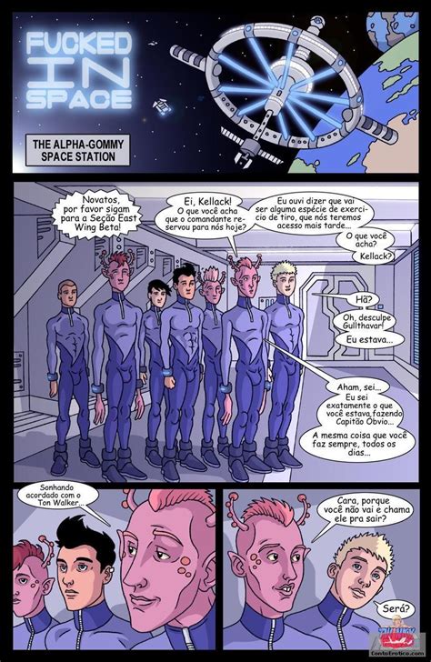 Quadrinhos Porno Gay Foda no espaço