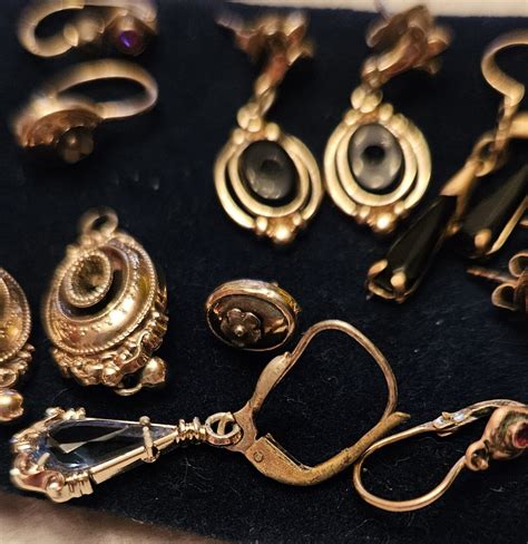 Konvolut Aus Nachlass Biedermeier Schmuck Schaumgold Ohrringe Antik EBay