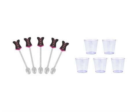 Mini Colheres Mini Copinhos Cha De Lingerie Pink Elo