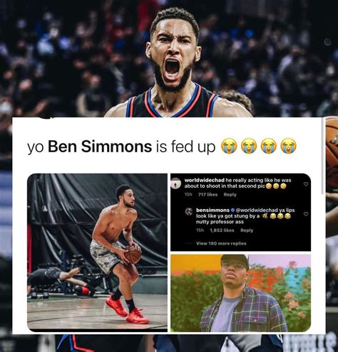 Follow For Nba And Meme Content On Instagram Yo Ben Simmons Is Fed Up 😭