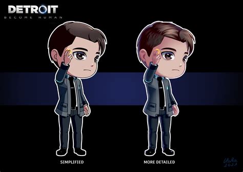 Artstation Detroit Become Human Connor Chibi Style