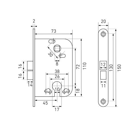 АЛЛЮР 2018 WW белый для финских дверей б/о Замок врезной б/руч (50,10 ...
