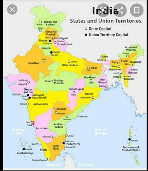 Western And Eastern Ghats On Political Map Of India B
