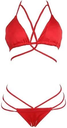 Amazon Janu Couture Vibrant Yellow Braided Bikini Set Sexy Two Piece Swimwear Includes