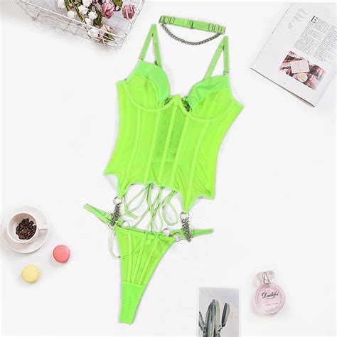 Big W Corset Lingerie Set Shiny Fashion LALE LOOK