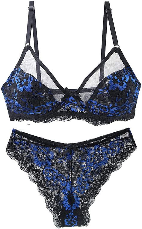 Women S Sexy Bra And Panty Sets Embroidered Lace Lingerie Set Underwire Bras And Panties Sets