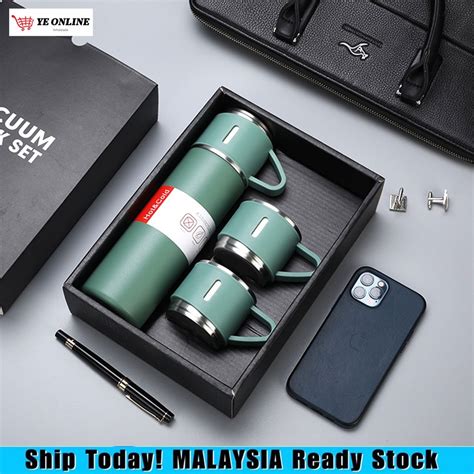 ML Stainless Steel Gift Box Thermal Flask Bottle Set Vacuum Flask Mug Thermos Hot Cold