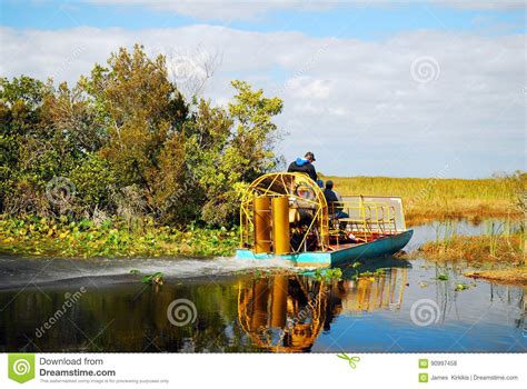 Fan Boat tour editorial stock photo. Image of ecological - 90997458