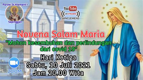 Novena Salam Maria Paroki St Klement I Balikpapan Hari Ketiga