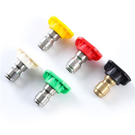 5pcs Pressure Washer Spray Tips Nozzles High Power Kit Quick Connect 1 4 Set Ebay