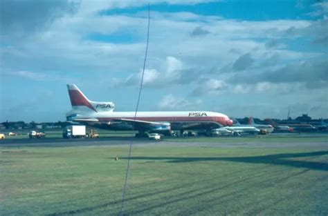 ORIGINAL CIVIL AIRCRAFT Plane Colour Slide Of A Psa Tristar N10114 At