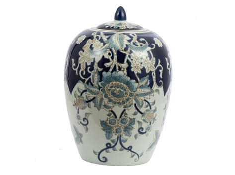 Ваза с крышкой (Glasar) синий фарфор 20x29x20 см. 129174 - купить в ...