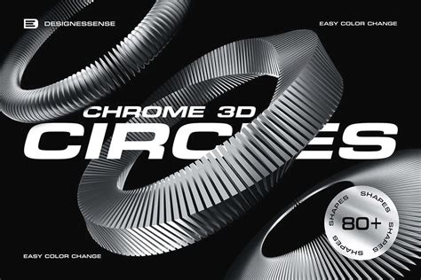 3D Chrome Circles Graphics - YouWorkForThem