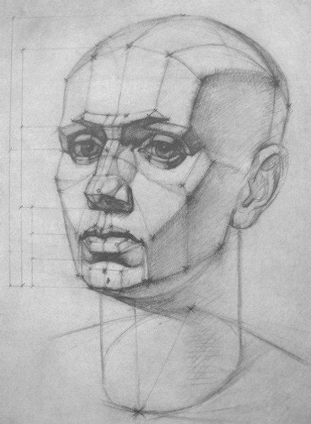 Академический рисунок головы человека карандашом (50 фото)