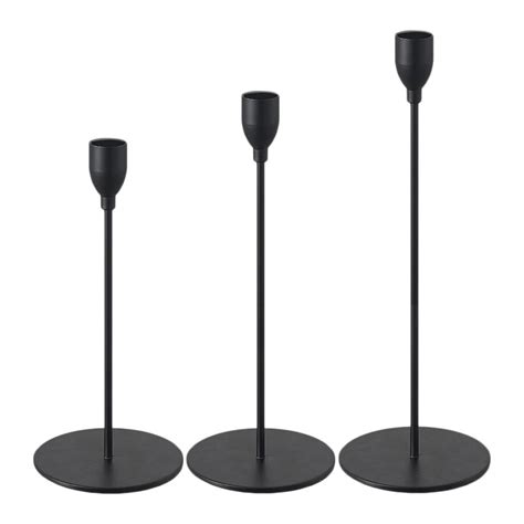 3 Piece Black Candle Holders | Shop Today. Get it Tomorrow! | takealot.com