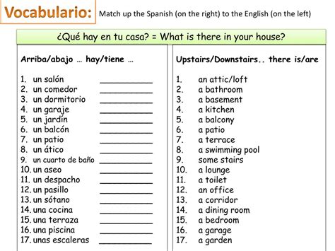 hay en tu casa      house powerpoint