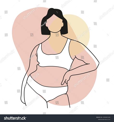 Female Body Bikini Minimalist Line Illustrations Stock Vector Royalty Free