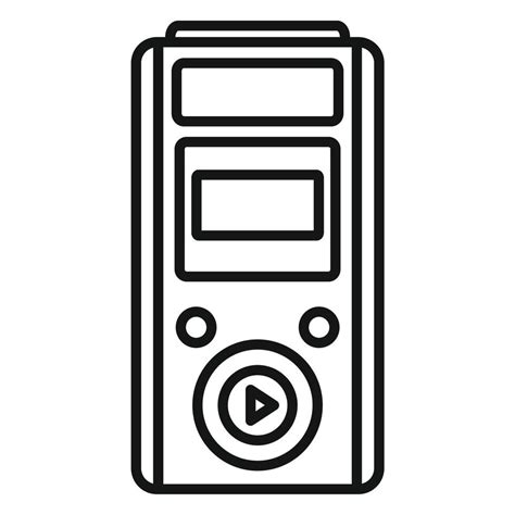 Modern Dictaphone Icon Outline Style 14565996 Vector Art At Vecteezy