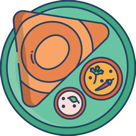 dosa linear color illustration  vector art  vecteezy