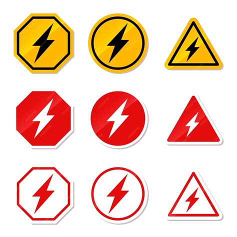 Señal De Advertencia De Peligro De Electricidad De Alto Voltaje Y