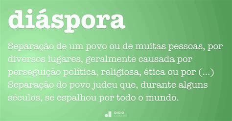 Qual O Significado Da Palavra Diáspora