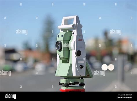 Modern Theodolite Used For Survey Work Stock Photo Alamy