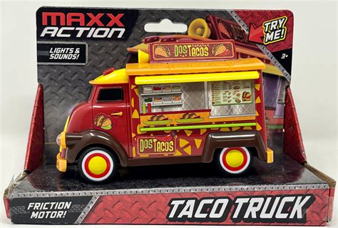 Maxx Action 5” Taco Truck Lights And Sound Rubber Tires Friction Motor