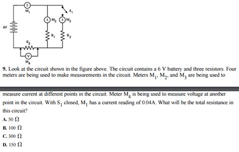 Solved 6V 6. Look at the circuit shown in the figure above. | Chegg.com
