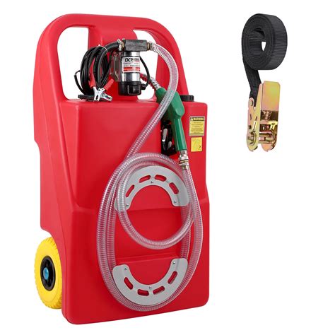 32gallon Fuel Caddy With 12v Pump On Wheels Gasoline Diesel Fuel Cont
