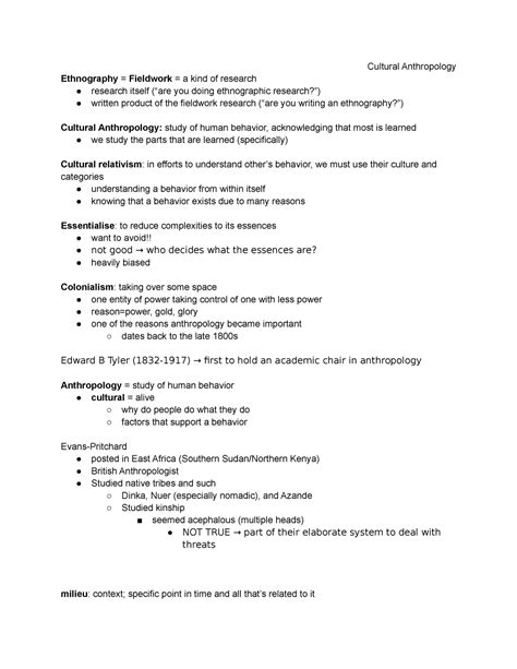 Cultural Anthropology Research Paper 5