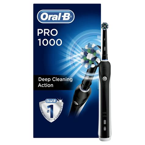 Oral-B Pro 1000 Electric Toothbrush, Rechargeable, Black - Walmart.com ...