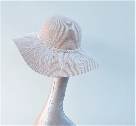 Nude Pink Straw Summer Hat By Hats2go Etsy