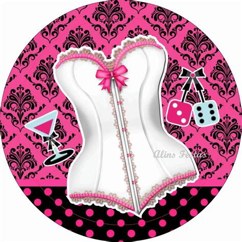 Aplique Redondo Chá de Lingerie Decoração Lingerie 30 Unid