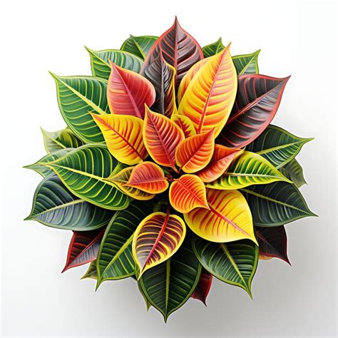 Aislado De Croton Una Planta Vibrante Y Colorida Famosa Por Su Vista