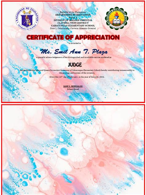 Certificate Sa Judge Kiddie King 1 Pdf