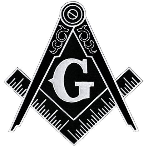 Large Black Masonic Symbol Embroidered Patch Patchaddict