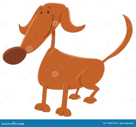 Personaje De Dibujos Animados Divertido Del Perro O Del Perrito