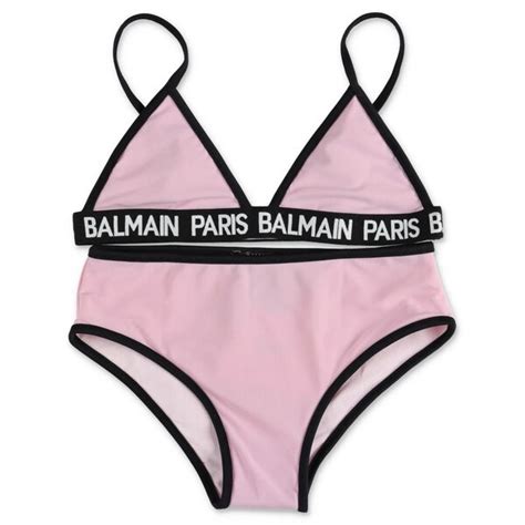 Buy Balmain Costume Bikini Rosa In Lycra At Off Editorialist