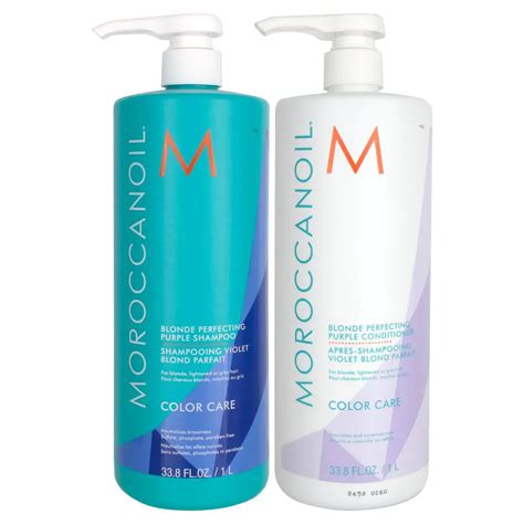 Moroccanoil Blonde Perfecting Purple Shampoo Conditioner Duo Beauty Care Choices