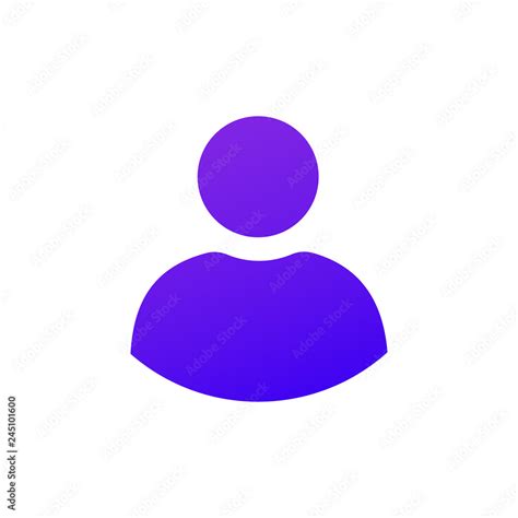 solid purple gradient user icon web icon stock vector adobe stock