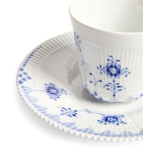 Royal Copenhagen Blue Blue Elements Teacup And Saucer 25cl Harrods Uk