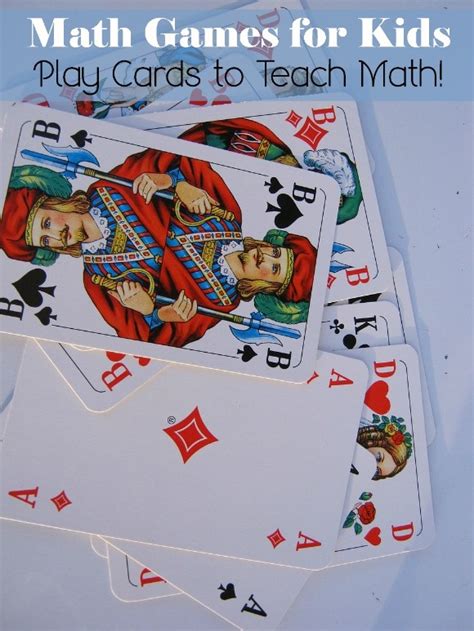 Math Games for Kids with Playing Cards- My Kids Guide