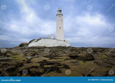 St Marys Lighthouse Whitley Bay Uk Stock Image Image Of Beach Tower