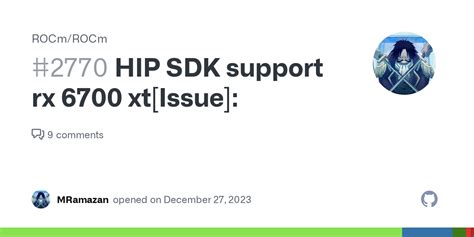 HIP SDK Support Rx 6700 Xt Issue Issue 2770 ROCm ROCm GitHub