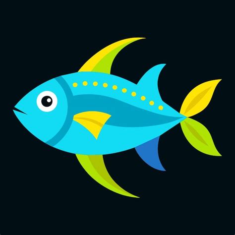 2d Fish Vector Illustration Premium Ai Generated Vector