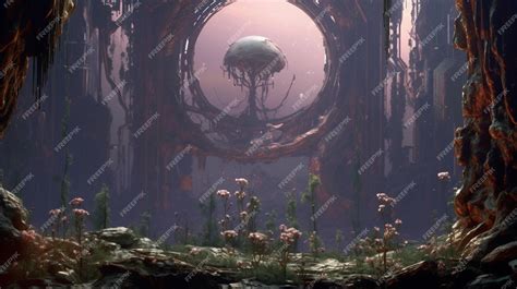 Premium Photo Alien Nest In Alien Spaceship Architecture Plan Ai