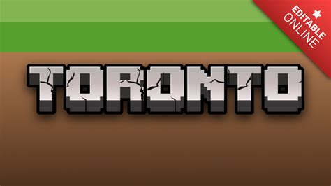Toronto Minecraft 3d Text Effect Generator